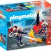 Playmobil Bomberos Con Bomba De Agua 9468