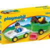 Playmobil 1,2,3 Coche Con Remolque De Caballo Playmobil 70181