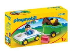 Playmobil 1,2,3 Coche Con Remolque De Caballo Playmobil 70181