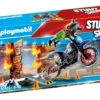 Playmobil Stuntshow Moto Con Muro De Fuego 70553