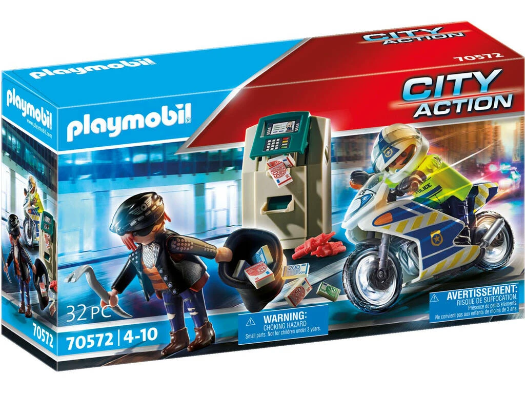 Playmobil City Action Moto Persecución Del Ladrón De Dinero 70572 1 Playmobil City Action Moto Persecución Del Ladrón De Dinero 70572