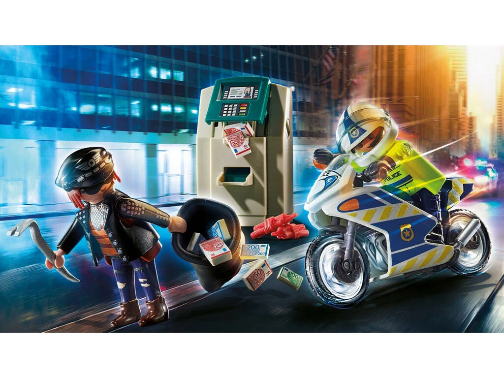 Playmobil City Action Moto Persecución Del Ladrón De Dinero 70572 4 Playmobil City Action Moto Persecución Del Ladrón De Dinero 70572 - Imagen 4