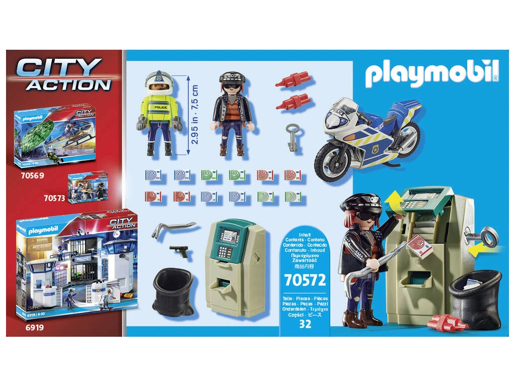 Playmobil City Action Moto Persecución Del Ladrón De Dinero 70572 5 Playmobil City Action Moto Persecución Del Ladrón De Dinero 70572 - Imagen 5