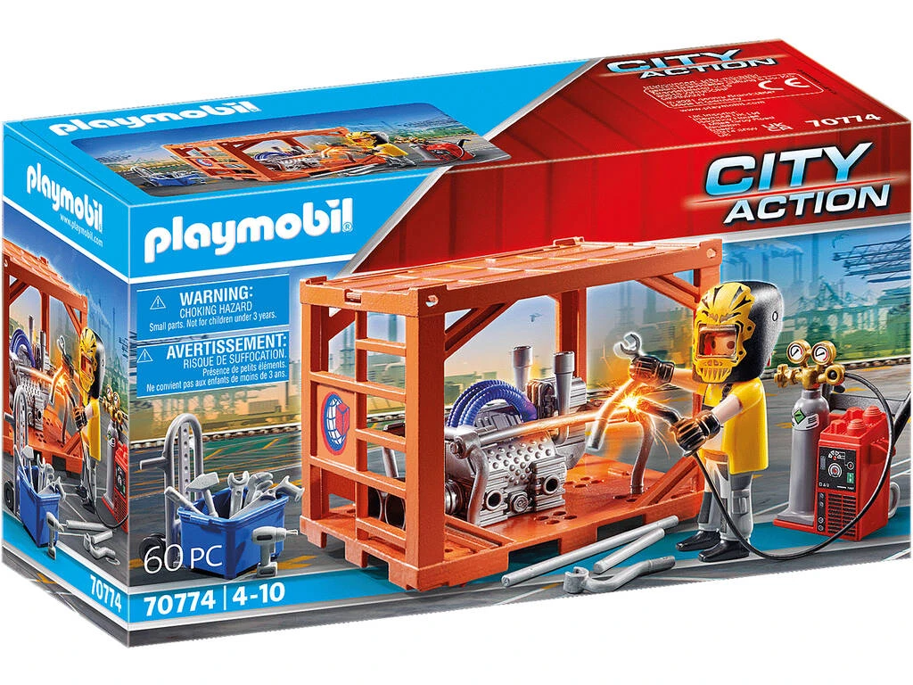 Playmobil City Action Fabricante De Contenedores 70774 1 Playmobil City Action Fabricante De Contenedores 70774