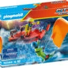 Playmobil Rescate Marítimo Rescate De Kitesurfer Con Bote 70144