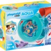 Playmobil 1,2,3 Rueda De Agua Con Bebé Tiburón 70636