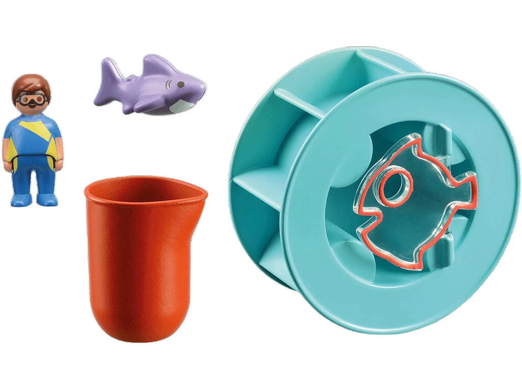 Playmobil 1,2,3 Rueda De Agua Con Bebé Tiburón 70636 2 Playmobil 1,2,3 Rueda De Agua Con Bebé Tiburón 70636 - Imagen 2