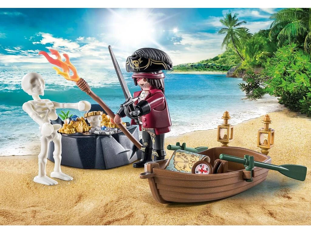 Playmobil Starter Pack Pirata Con Bote De Remos 71254 2 Playmobil Starter Pack Pirata Con Bote De Remos 71254 - Imagen 2