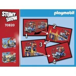 Playmobil - Starter Pack Stuntshow Quad Con Rampa De Fuego 70820 -Playmobil Ventas medias 118