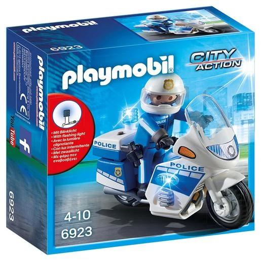 Playmobil - Policia Con Moto Y Luces LED - 6923 1 Playmobil - Policia Con Moto Y Luces LED - 6923