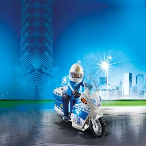 Playmobil - Policia Con Moto Y Luces LED - 6923 2 Playmobil - Policia Con Moto Y Luces LED - 6923 - Imagen 2
