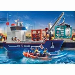Playmobil - Gran Buque Portacontenedores Con Barco Aduanero 70769 5 Playmobil - Gran Buque Portacontenedores Con Barco Aduanero 70769 -Playmobil Ventas medias 332