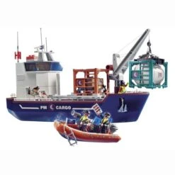 Playmobil - Gran Buque Portacontenedores Con Barco Aduanero 70769 6 Playmobil - Gran Buque Portacontenedores Con Barco Aduanero 70769 -Playmobil Ventas medias 333
