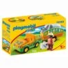 Playmobil - 1.2.3 Vehículo Del Zoo Con Rinoceronte