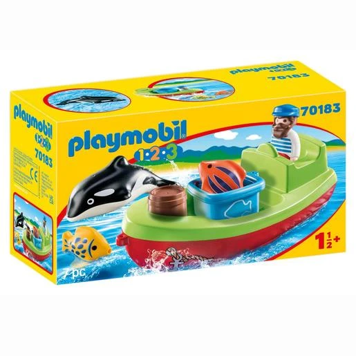 Playmobil - 1.2.3 Pescador Con Bote 70183 1 Playmobil - 1.2.3 Pescador Con Bote 70183