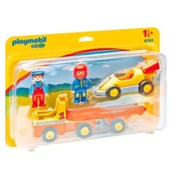 Playmobil 1.2.3 - Coche De Carreras Con Camión - 6761