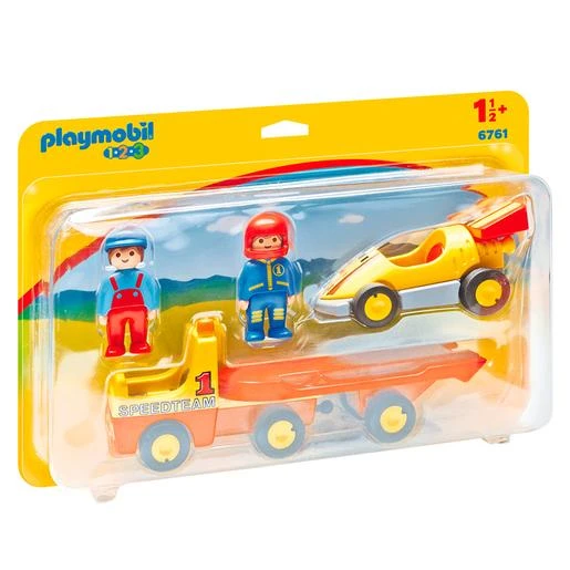 Playmobil 1.2.3 - Coche De Carreras Con Camión - 6761 1 Playmobil 1.2.3 - Coche De Carreras Con Camión - 6761
