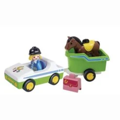 Playmobil - 1.2.3 Coche Con Remolque De Caballo -Playmobil Ventas medias 686